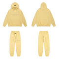 Fear Of God Essentials Tone‑on‑Tone Hoodie & Jogger Tracksuit Set Pale Yellow