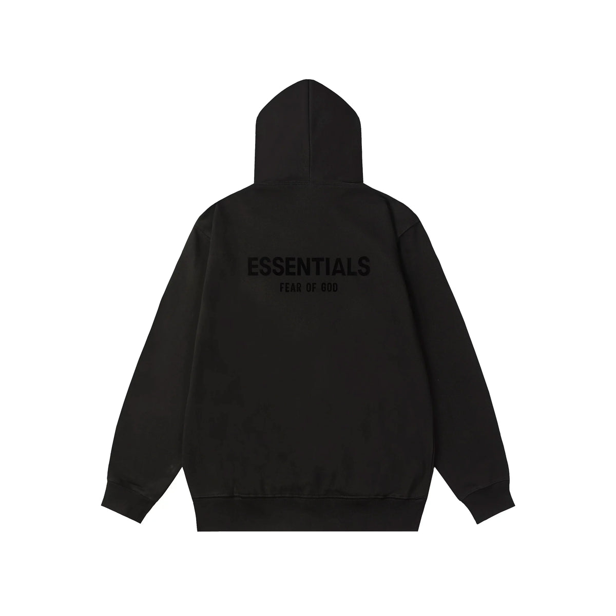 Fear Of God Essentials Big Back Logo Pullover Hoodie Black