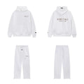 Fear Of God Essentials Double‑Line Hoodie Sweatpants 2‑Pieces Tracksuit Set White