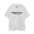 Fear Of God Essentials Double Line Back Logo Oversized T‑Shirt Light Heather Grey