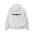 Fear Of God Essentials Back Logo Oversized Hoodie White