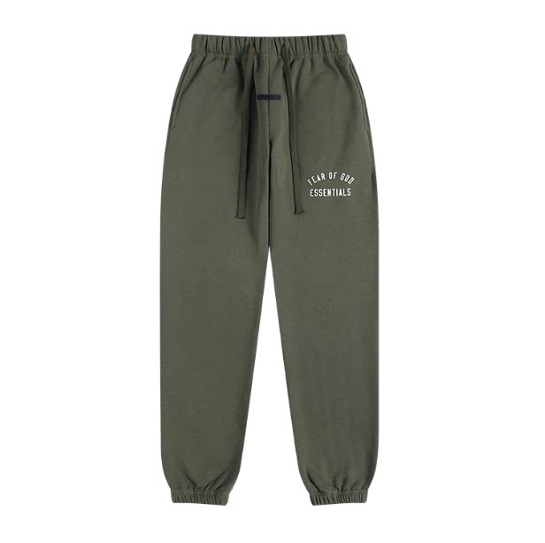 Fear Of God Essentials Vintage Letter Jogger Sweatpants Olive Green