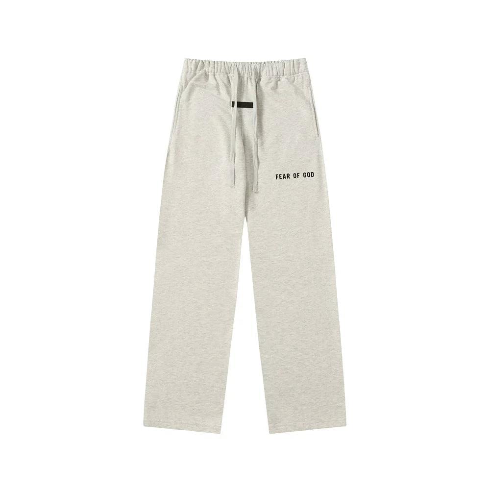 Fear Of God Essentials Fear Of God Text Straight‑Leg Sweatpants Light Oat Heather