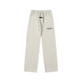 Fear Of God Essentials Text Logo Straight‑Leg Sweatpants Light Oat Heather