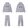 Fear Of God Essentials 26 Graphic Hoodie & Straight‑Leg Pants Set Light Grey