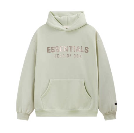Fear Of God Essentials Hot Stamped Large Logo Pullover Hoodie Sage Green