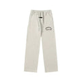Fear Of God Essentials Logo Straight‑Leg Sweatpants Light Oat Heather
