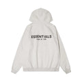 Fear Of God Essentials Back Print Hoodie Light Oat Heather
