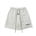 Fear Of God Essentials Logo Fleece Shorts Light Oat Heather