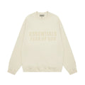Fear Of God Essentials Double‑Line Plush Crewneck Sweatshirt Cream