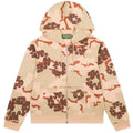 Denim Tears Camo Cotton Wreath Full Zip-Up Hoodie - Khaki Camo