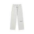 Fear Of God Essentials Contrast Text Logo Straight‑Leg Sweatpants Off‑White
