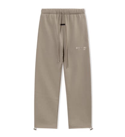 Fear Of God Essentials Hot Stamped Double Line Straight Leg Sweatpants Taupe