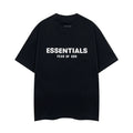 Fear Of God Essentials Double Line Back Logo Oversized T‑Shirt Black